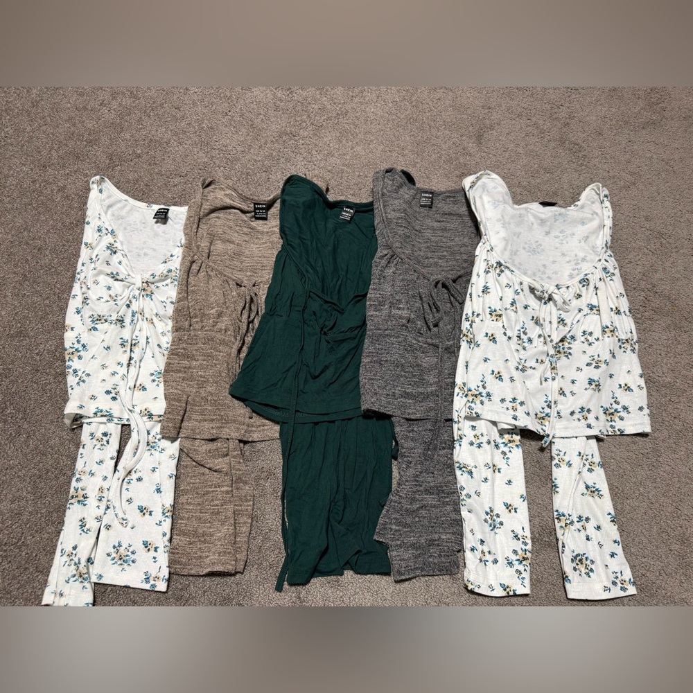 Women’s Long Sleeve Drawstring Crop Top Bundle